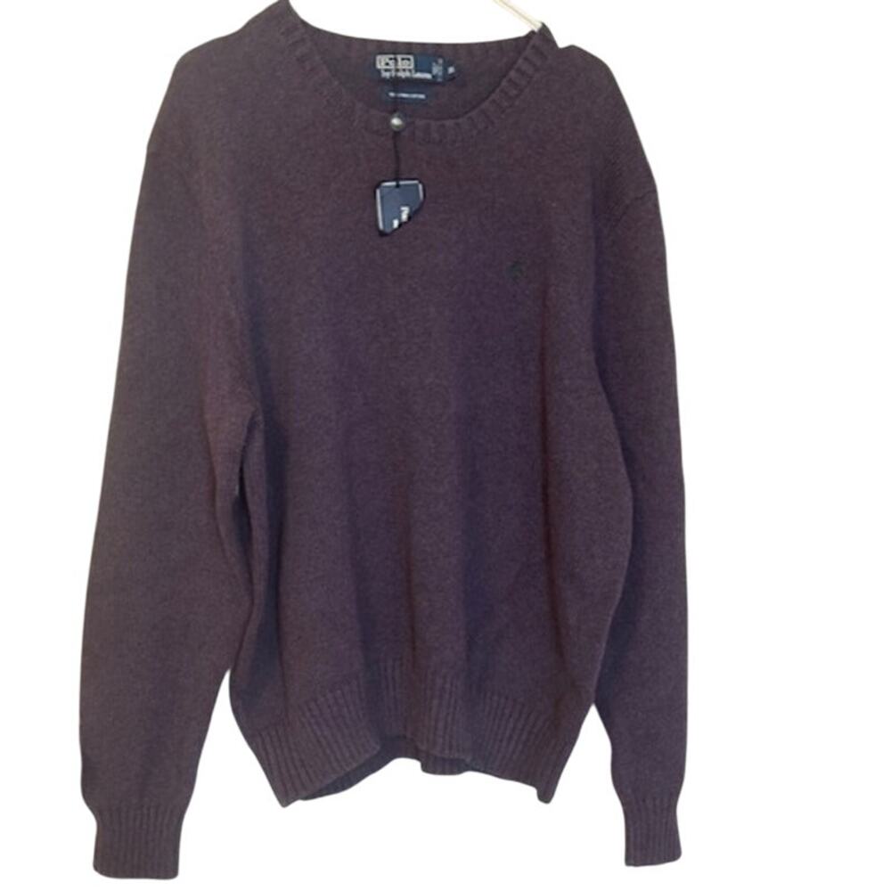NWT POLO RALPH LAUREN Crewneck Purple Men's Sweater XXL